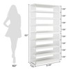 Resenkos Bookshelf, Bookcase Standing Shelf Unts,72" Modern Bookshelf, Freestanding Etagere Bookcase with Storage Shelves,White - 2 of 4
