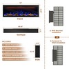CLIHOME Wall-Mounted/Inserted Electric Fireplace in Black - 4 of 4