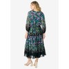 Roaman's Women's Plus Size Georgette Tiered Dress - 3 of 4