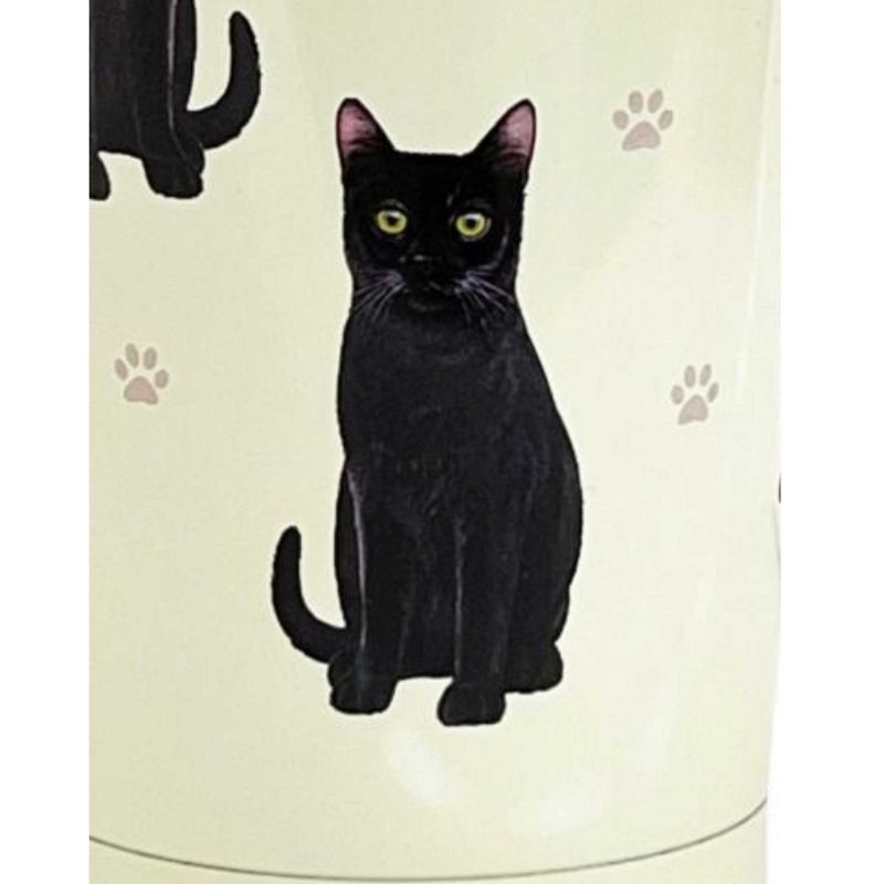 E & S Imports 7.0 Inch Black Cat Serengeti Tumbler Hot Or Cold Beverages Tumblers, 3 of 4