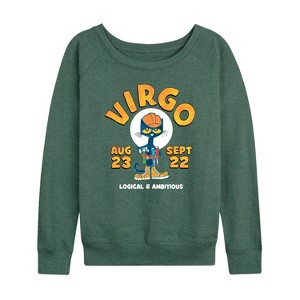 Women's - Pete the Cat - Virgo Lightweight French Terry Wide Neck Long Sleeve Shirt - 1 of 4