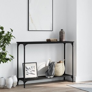 vidaXL Console Table Black 39.8 in.x12 in.x29.5 in. Engineered Wood - 1 of 4