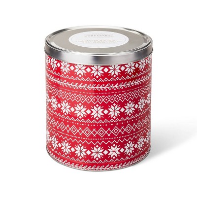 Red Snowflake Sweater Holiday Popcorn Tin - 24oz - Wondershop™