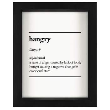 Americanflat Minimalist Educational Hangry' By Motivated Type Shadow Box Framed Wall Art Home Decor