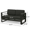 Outdoor Patio Loveseat Sofa with Cushions and Sturdy Aluminium Frame, All-Weather 2-Seat Sofa for Porch, Garden, Deck, or Backyard-The Pop Home - 2 of 4