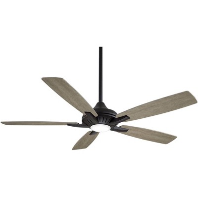 52" Minka Aire Modern Indoor Ceiling Fan with LED Light Remote Control Coal Seashore Gray for Living Room Kitchen Bedroom Family