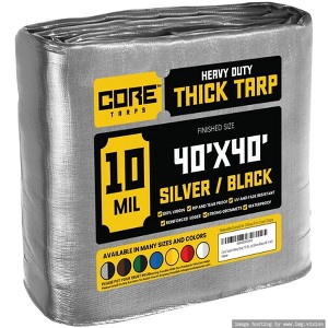 Core Tarps Heavy Duty 10 Mil Tarp Cover, UV Resistant, Rip Proof for Roof, Camping, Patio, Pool, Boat - 1 of 4