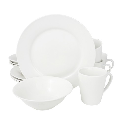 Gibson Noble Court 12 Piece Dinnerware Set Rim Shape in White - image 1 of 4