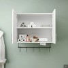 LunaLulinlk Kitchen Wall Cabinet with Adjustable Shelf, Towel Bar, 5 Hooks - 4 of 4
