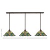 Toltec Lighting Any 3 - Light Chandelier in  Bronze with 19" Kaleidoscope Art Glass Shade - 2 of 2