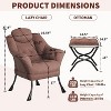 Garvee Lazy Chair with Ottoman, Ergonomic Lounge Armchair with Foldable Footrest and Removable Cover, Modern Small Space Chair - 3 of 4