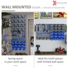 44 PCS Wall Mounted Pegboard Tool Organizer Rack Kit with Various Sized Storage Bins, Pegboard and Hooks - 4 of 4