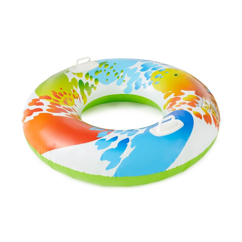 Intex 58202EP Inflatable 48" Color Whirl Tube Swimming Pool Raft with Handles, 2 of 7