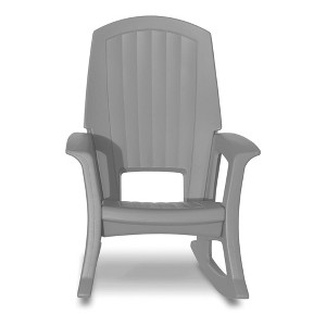 Semco Rockaway Heavy Duty All-Weather Outdoor Patio or Deck Rocking Chair, Gray - 1 of 4