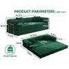 Dolonm 78.8 "Foldable Combination Sofa,Compression Boneless Sofa,Floor Sofa Mattress,Corduroy Fabric,Suitable for Living Room and Bedroom, Green - 2 of 4