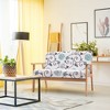 Costway Modern Fabric Loveseat Sofa Couch Upholstered 2-Seat Wood Armchair - 2 of 4