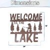 5 Star Super Deals Rustic Metal Welcome Sign for Lake House and Cabin - Nature Inspired Wall Art Boy At Campfire & Trees - 20x18 Inches - 3 of 4