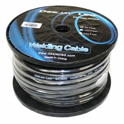 DEEJAYLED 0 GAUGE Copper Power Cable Used for Vehicular Audio Amplifiers or Arc Welding TBH050WELD