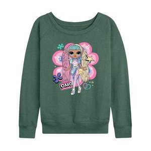 Women's - LOL Surprise! - Candylicious Original Lightweight French Terry Wide Neck Long Sleeve Shirt - 1 of 4