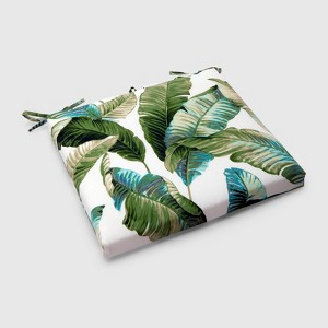 Vacation Tropical Outdoor Seat Cushion - Threshold , Green White Blue