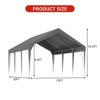 13x20Ft Heavy Duty Carport Outdoor UV Resistant Waterproof Party Tent All-Season Portable Garage Gazebo Shelter for Car,Storage Shed,Gray - 3 of 4