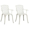 vidaXL Bistro Set Cast Aluminum Balcony Furniture Multi Colors 3/5 Piece - White 2 Piece - 3 of 4