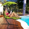FDW Hammock Curved Hanging Chaise Lounge Chair with Adjustable Canopy and Removable Cushions - 2 of 4