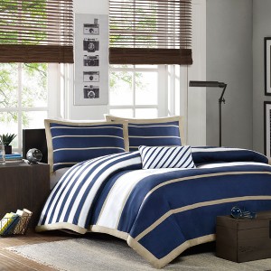 Blue Cody Duvet Cover Set - 1 of 4