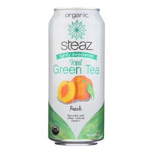 Steaz - Lightly Sweetened - Green Tea - Peach - Case of 12 - 16 fl oz - 1 of 3