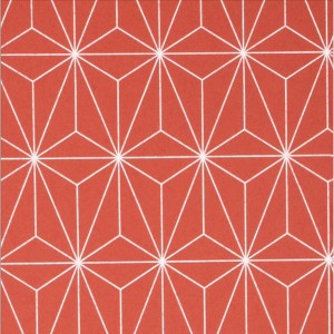 Prism Coral Orange Geometric Paste the Wall Wallpaper - 1 of 4