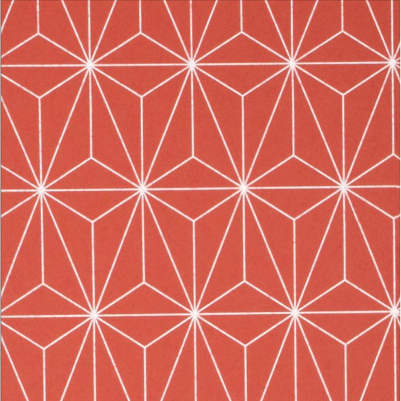 Prism Coral Orange Geometric Paste the Wall Wallpaper, 1 of 5