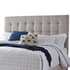 Royal Hampton Button Tufted Polyester Headboard with Low Profile Queen Bed - 3 of 4