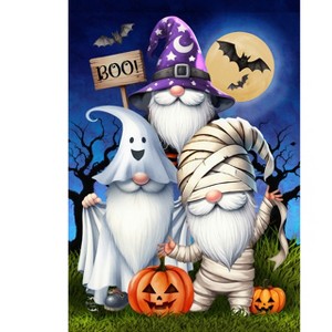 Briarwood Lane Halloween House Flag 40x28 For Outdoor Costumed Gnomes For Halloween House Flag - 1 of 4