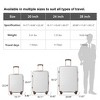 MAYEERTY 3-Piece ABS Luggage Set Suitcases with Multi-Position Handle, Silent Spinner Wheels, and TSA-Approved Lock-Durable, Brown - 20", 24", and 28" - 2 of 4