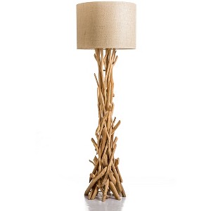 Modern Home Nautical Driftwood Floor Lamp - 1 of 4