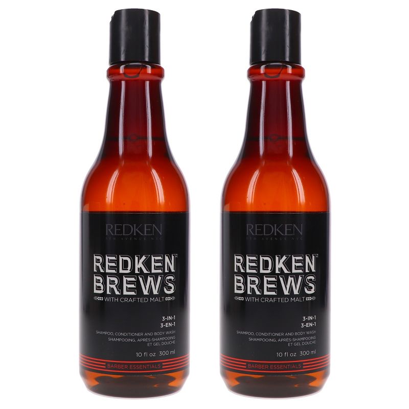 Redken Brews 3-in1 Shampoo, Conditioner and Body Wash 10.1 oz 2 Pack, 1 of 9