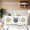 Gsluuk Furniture Style Cat Cabinet Cream white Cat litter box With Sisal scratching door Cat friendly furniture - 4 of 4