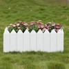 Gardenised Rectangular Traditional Fence Design Vinyl Planter Box - 4 of 4