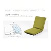 Grey Floor Chair With Back Support, Large Foldable Padded Meditation Cushion Chair, Folding Backrest With 6 Adjustable Positions For Home Living Roo - 2 of 4