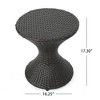 Outdoor 16-inch Multi-brown Wicker Hourgla Side Table - 3 of 4