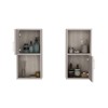 SEVOBAL Bathroom Vanities Oba 2Pc Wall Mounted Bathroom Medicine Cabinet with Open and Closed Storage for Bathroom Organization, Beige, 28"*17"*4" - 2 of 4