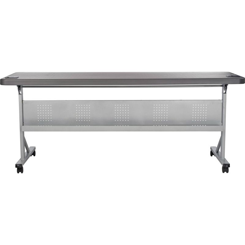 24&#34;x72&#34; Flip-N-Store Training Table Charcoal Gray - Hampden Furnishings, 4 of 9