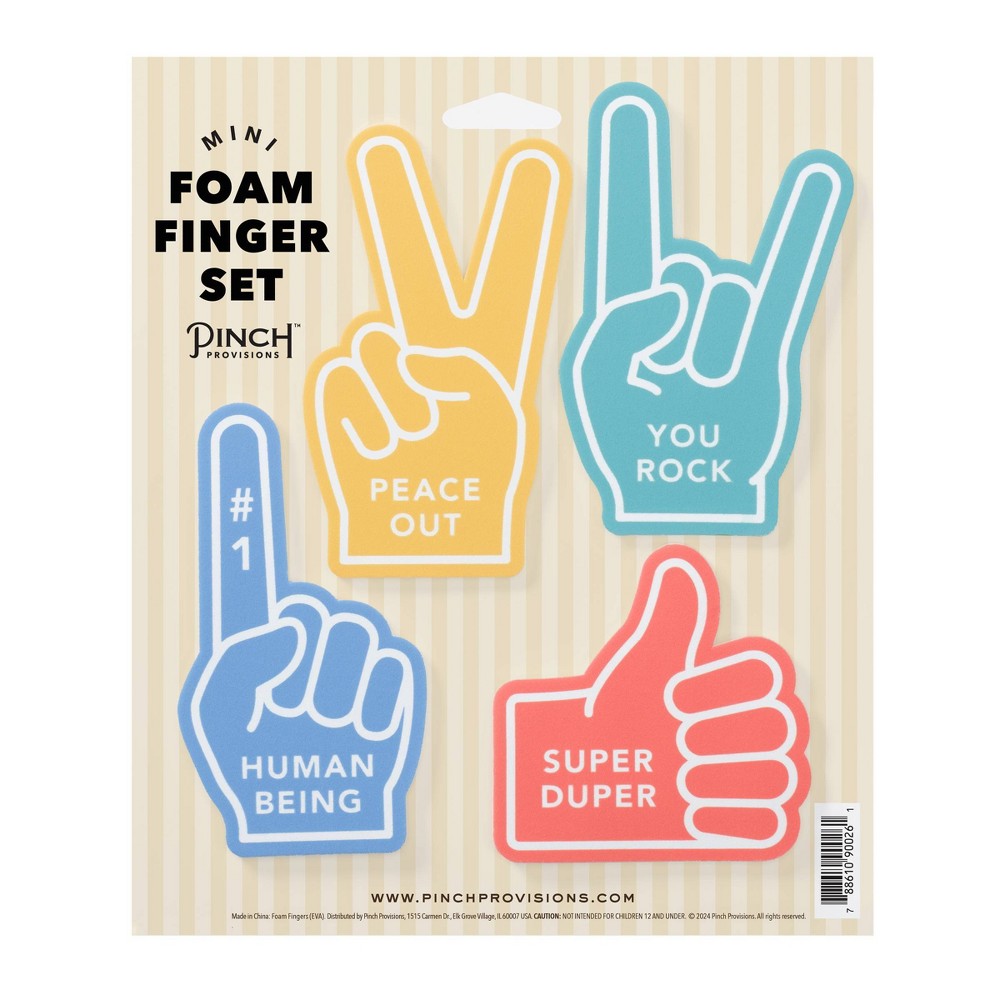 Pinch Provisions Mini Foam Finger Set 4ct