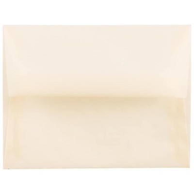 JAM Paper A2 Translucent Vellum Invitation Envelopes 4.375x5.75 Ivory PACV600I