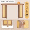 Sapphtopaz Farmhouse Two-Tone Console Table with Rattan Wood Base Narrow Entryway Table with Oval Tabletop Side Table for Living Room,Hallway - 4 of 4