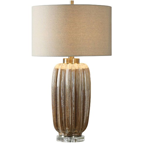 Uttermost Mid Century Modern Table Lamp 29 3/4" Tall Pearlescent Ivory ...