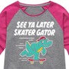 Girls' - Instant Message - Skateboarding Shirt Tail Raglan Graphic T-shirt - 2 of 4