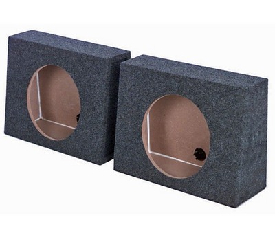 QPower QTW10 Single 10" Sealed Car Audio Subwoofer Sub Box Enclosures (2 Pack)
