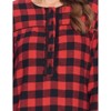 Ashford & Brooks Women's Flannel Plaid Long Sleeve Nightgown - 4 of 4