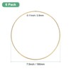 Unique Bargains Metal Electroplated Durable Multipurpose Craft Hoop 6 Pcs - 3 of 4